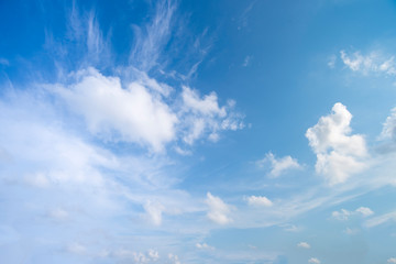 Blue sky with white clouds background