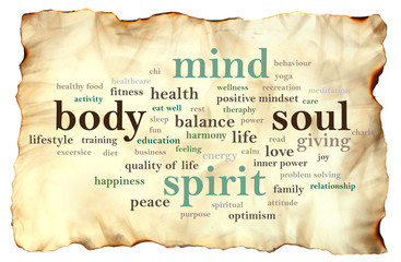 Body Mind Soul Spirit, Motivational Words Quotes Concept