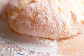 fresh raw dough ball