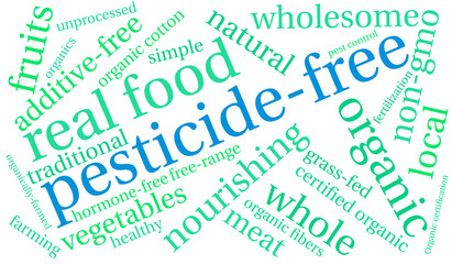 Fototapeta premium Pesticide Free Word Cloud on a white background. 
