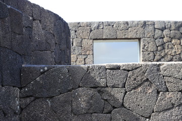 mur en lave