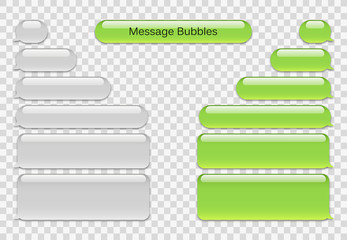Vector phone chat bubbles. Sms messages. Speech bubbles. Short message service bubbles.