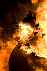 Up Helly Aa Burning Galley Ship