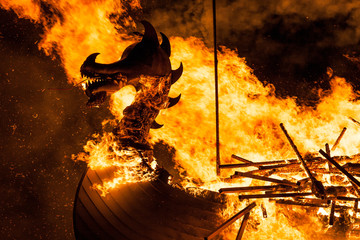 Up Helly Aa Burning Galley Ship