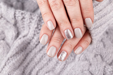 Manicured woman hands