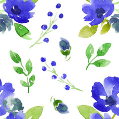 Seamless pattern with flowers