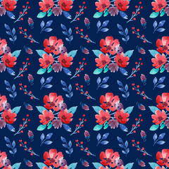 Seamless pattern with flowers