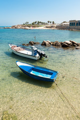 Israel, Caesarea, fisher boats