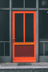 Obraz na płótnie Canvas Modern minimalistic red door
