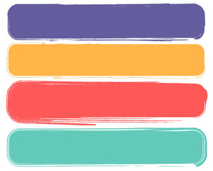 Obraz premium set frame rectangle red yellow green lilac brush stroke