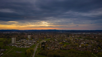 Panoramic Drone Cityscape