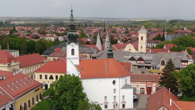 Bird eye view of Szigetvar, Zrinyi Ter