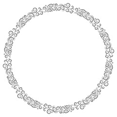 Basic RGBRound frame for decorative design. Greeting card vector. Vector holiday frame. Beautiful abstract concept. Vintage background.