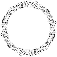 Basic RGBRound frame for decorative design. Greeting card vector. Vector holiday frame. Beautiful abstract concept. Vintage background.