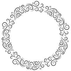 Basic RGBRound frame for decorative design. Greeting card vector. Vector holiday frame. Beautiful abstract concept. Vintage background.