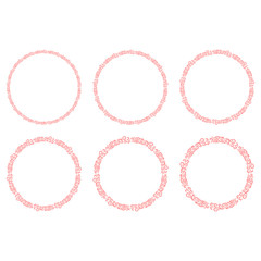 Basic RGBRound frame for decorative design. Greeting card vector. Vector holiday frame. Beautiful abstract concept. Vintage background. Vector template set.