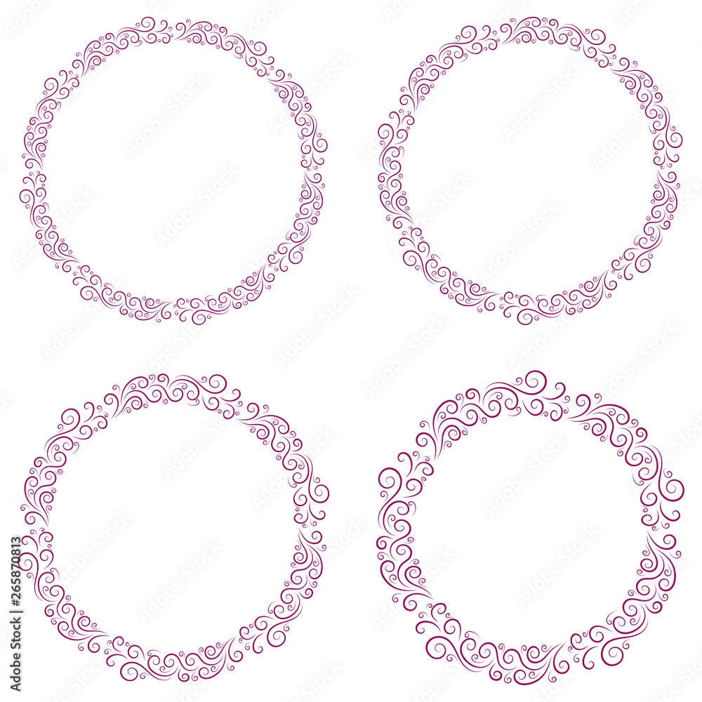 Poster basic rgbround frame for decorative design. greeting card vector. vector holiday frame. beautiful ab