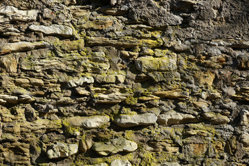 With natural stones in the garden or park artfully bricked