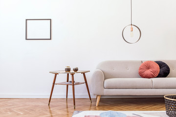 Modern living room with sofa and coffee table