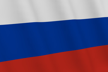 Russian flag. 3D rendering.