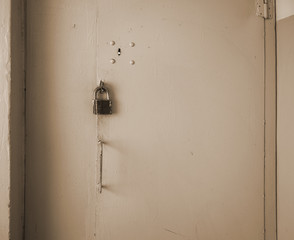 the secure painted garage door with lock
