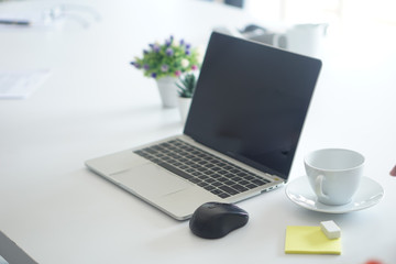 Fototapeta premium Laptop computer is important tools for online business