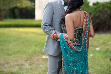 South Asian Bride and Groom before Reception