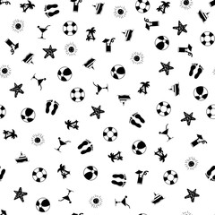 Summer seamless pattern background. Vector texture illustration.