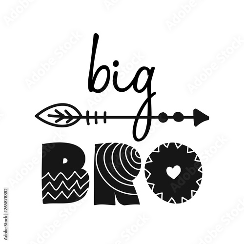Big Bro Big Brother Scandinavian Style Illustration Text For