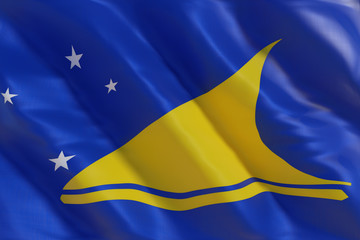 Tokelau flag in the wind