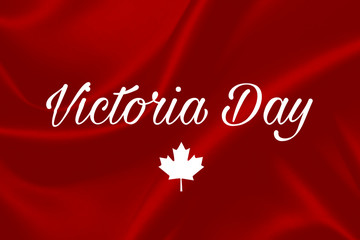 Illustration of Fabric Flag to Celebrate Victoria Day. 