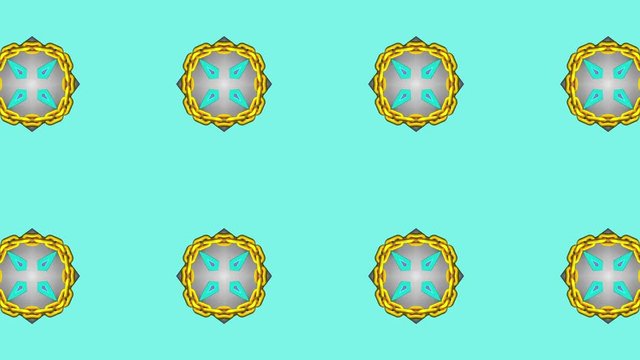 Looped abstract pastel colored kaleidoscope or mandala.