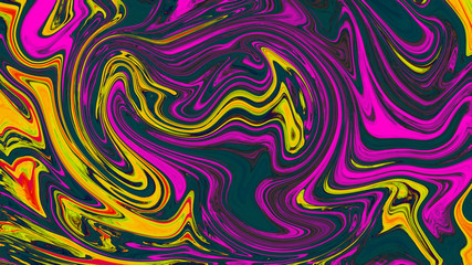 Digital proton color abstract background with liquify flow. Design marble element.