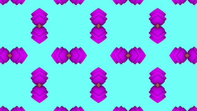 Looped abstract pastel colored kaleidoscope or mandala.