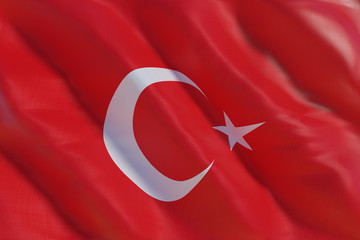 Turkey flag in the wind