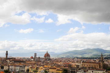 Cathedral of Santa Maria del Fiore English "Saint Mary of the Flower"), is in Florence, Italy. Begun in 1296 and finished 1436. Shots taken after the rain when the sun came out over the city.