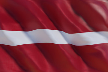 Latvia flag in the wind