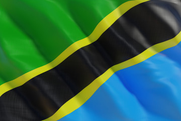 Tanzania flag in the wind