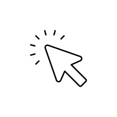 Arrow clicking, cursor click vector icon