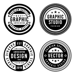 Obraz premium A Vintage badge design set.