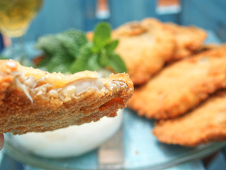 Mushrooms breaded