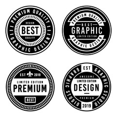A Vintage badge design set.