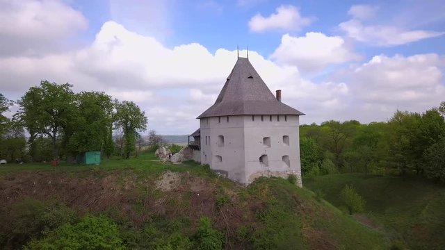 Aerial view of town of Halych, old Ukrainian capital in Ivano-Frankivsk region, Ukraine.