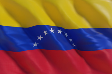 Venezuela flag in the wind