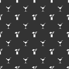 Cocktail seamless pattern background. Vector texture illustration.