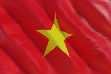 Vietnam flag in the wind