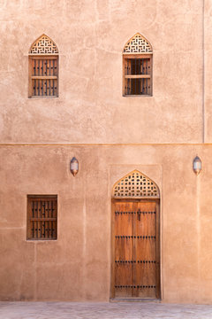 A renovated facade in Bahla fort,  Oman