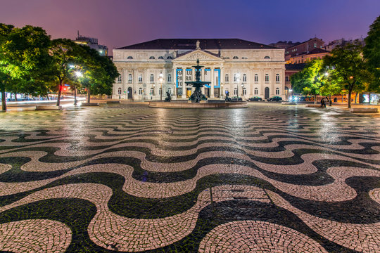 D. Maria II National Theatre Or Teatro Nacional D. 3 Square, Lisbon, Portugal