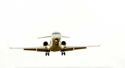 Commercial Airplane Jet Landing at Airport 