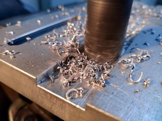 Milling machine, metal machining, aluminum and steel.